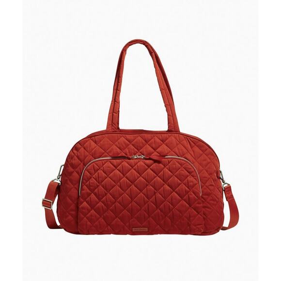 Vera Bradley Weekender Travel Bag in Cardinal Red Carry On Duffel Trolley Sleeve - Picture 2 of 5